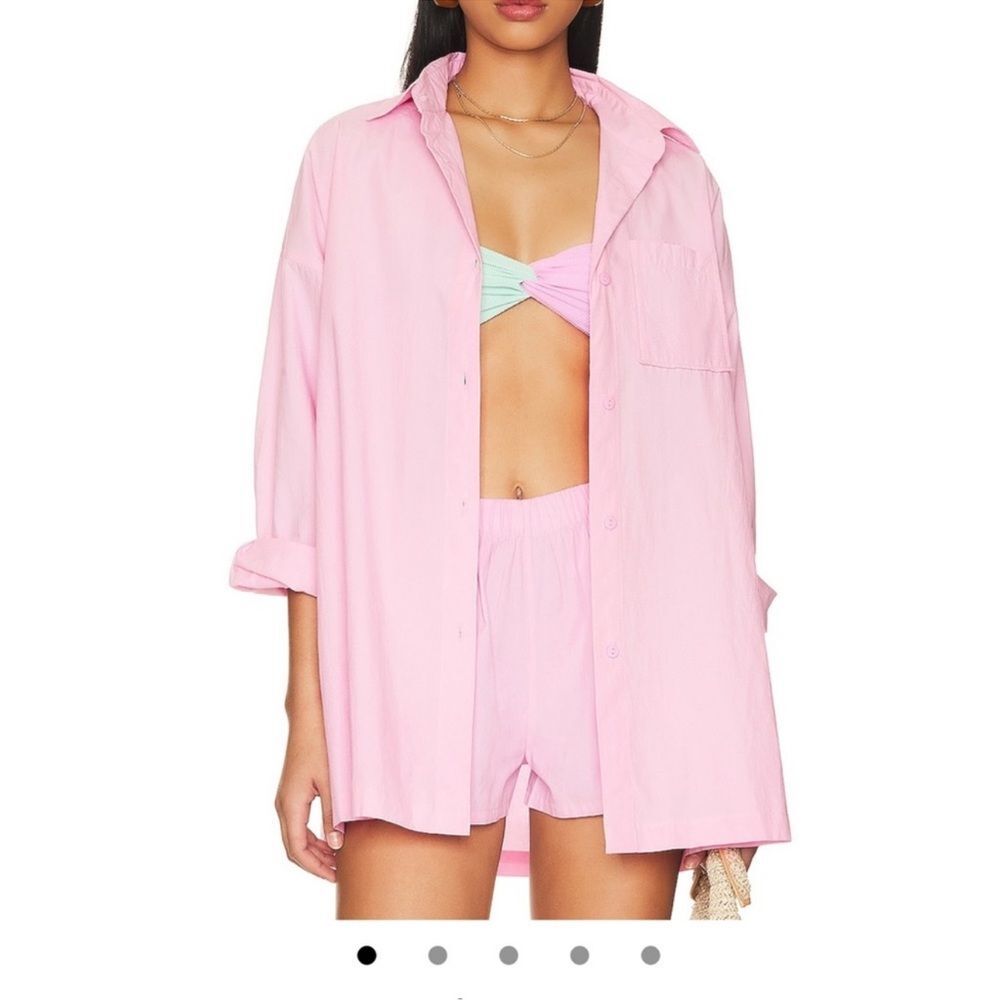 Beach riot Alexa top in prism pink
